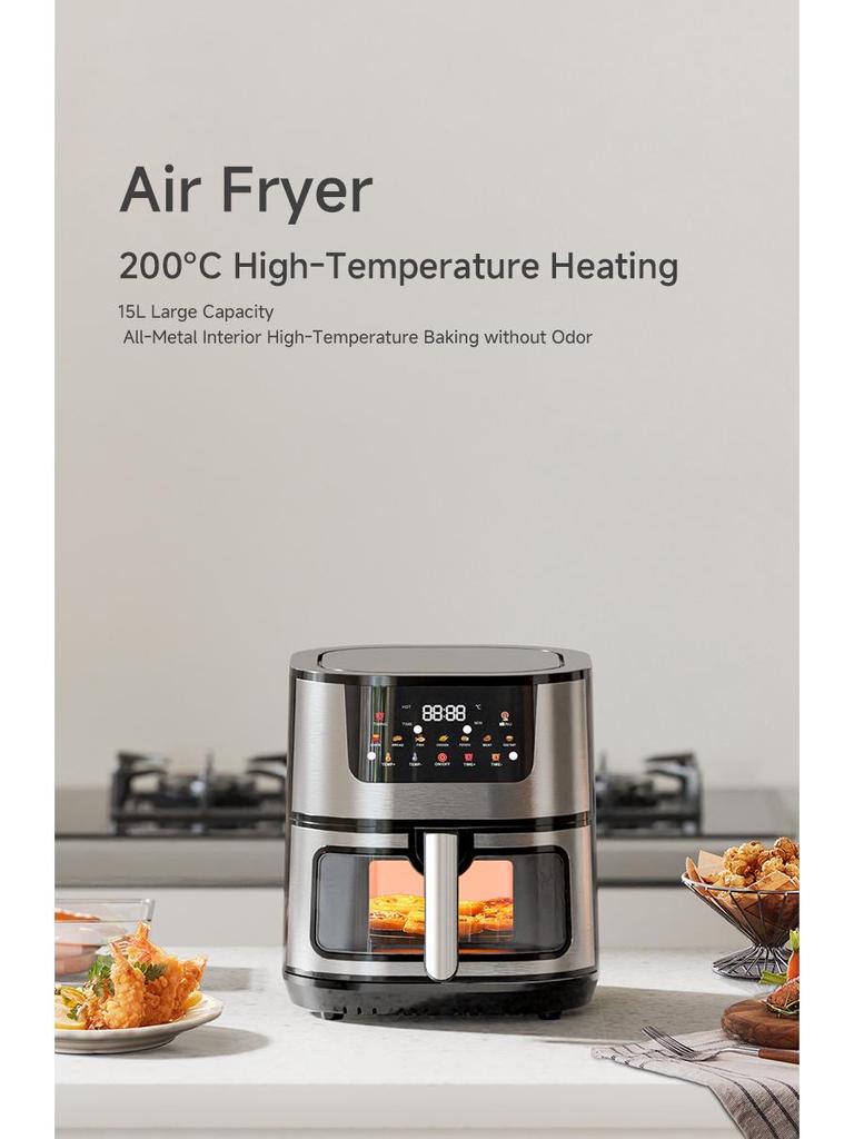 15L Large Capacity Stainless Steel Multifunctional Commercial Air Fryer