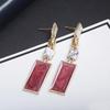 Rectangular Earring Girl Square Design Drop Earring Long Geometric Earrings