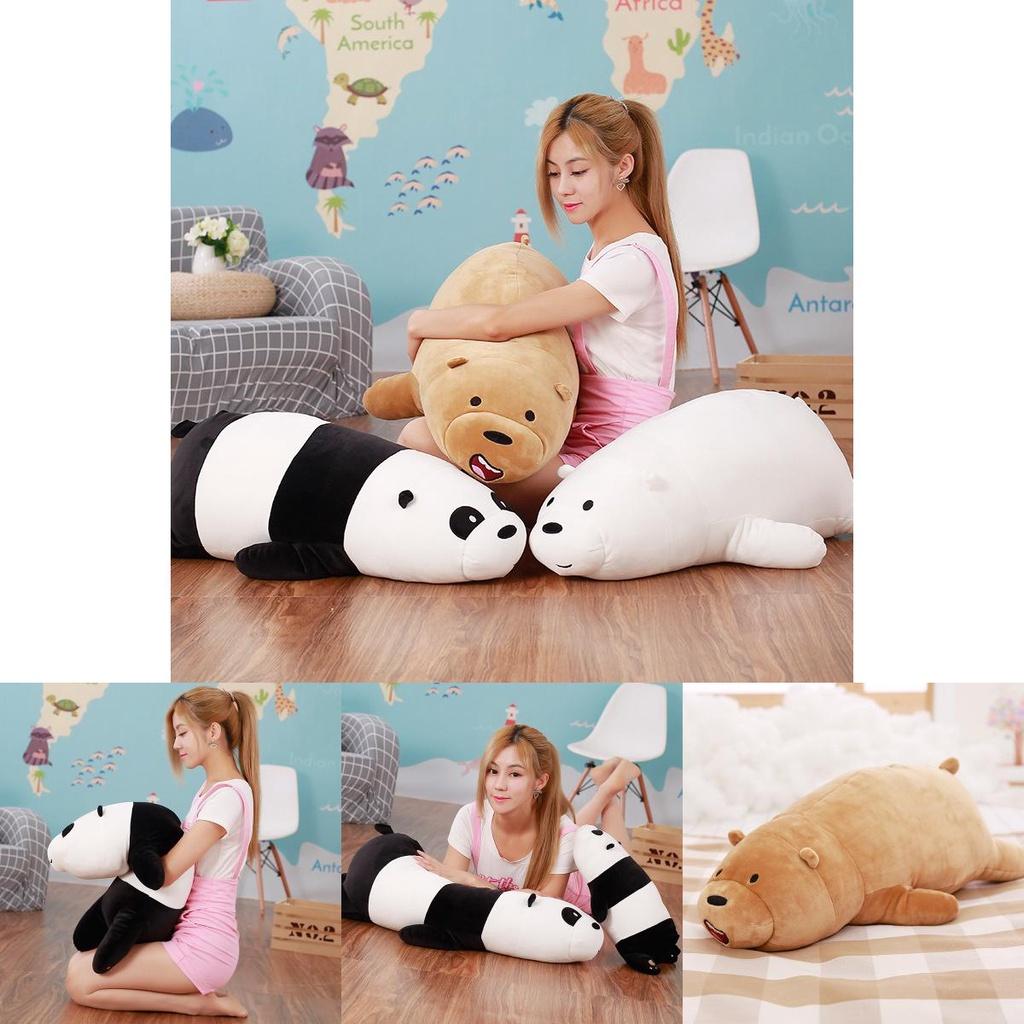 Entzückendes 80cm We Bare Bears Weiches Plüschtier mit entzückenden Grizzly- und Panda-Charakteren