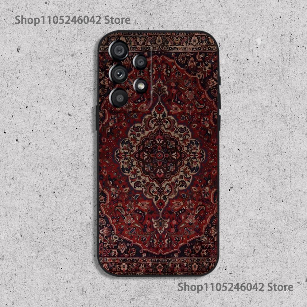 

Persian Carpet Floral Pattern For Samsung Phone Case Soft Black Cover A20,A21s,A22,A31,A32,A52,A53,A72,73,A80 Samsung a52 a52S