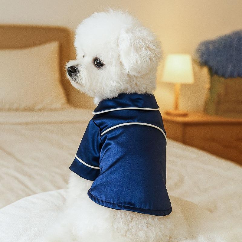 Silk pet pajamas are comfortable and skin-friendly, universal home clothing for cats and dogs