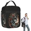 Alexander Gothic Las Elegantes Girls Day Of Dead Skull Insulated Lunch Bag for Women Kids Food Boxes Thermal Lunch Box Tote