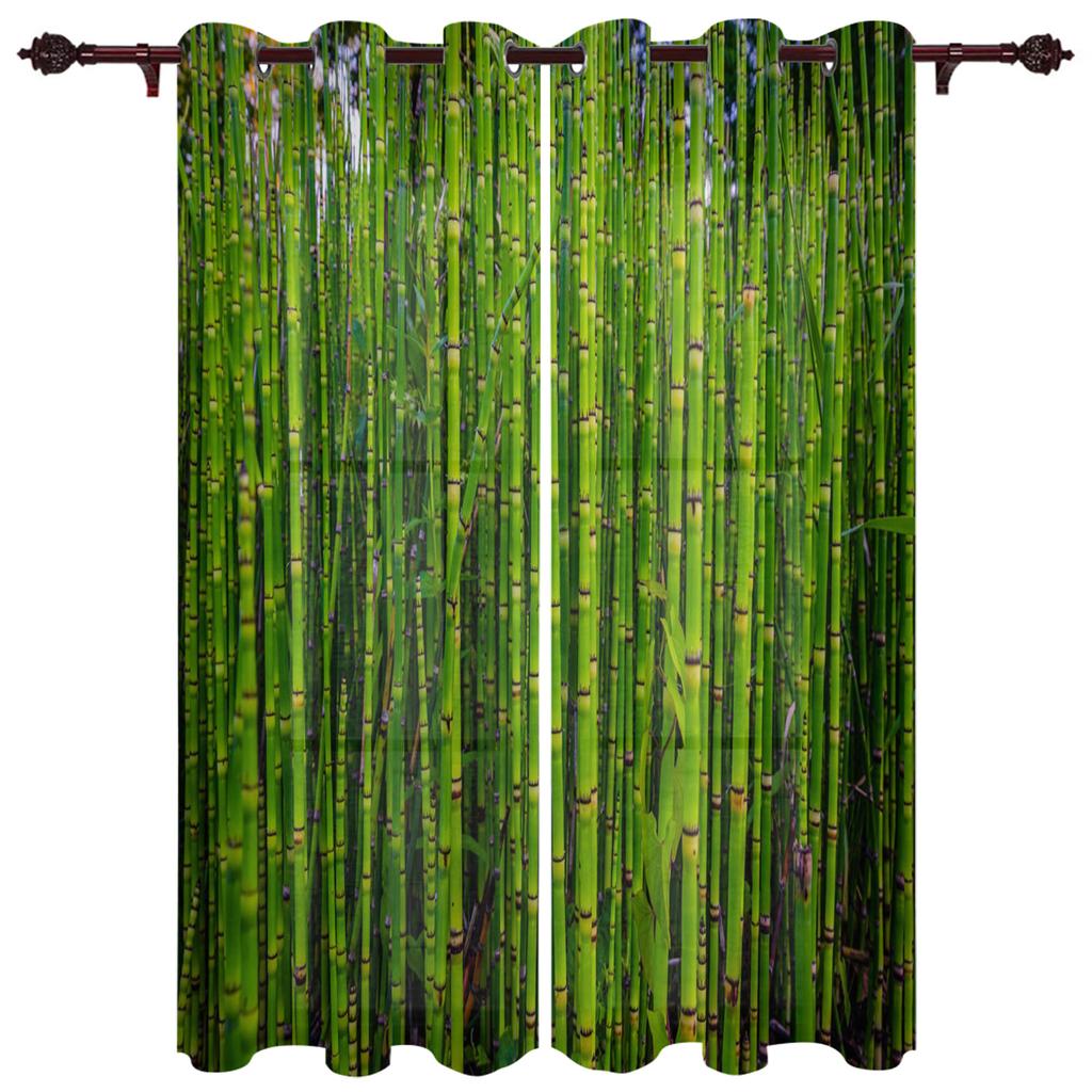 Gold Leaves on Black Background Window Curtain for Living Room Bedroom Home Decor Kitchen for Window Drapes