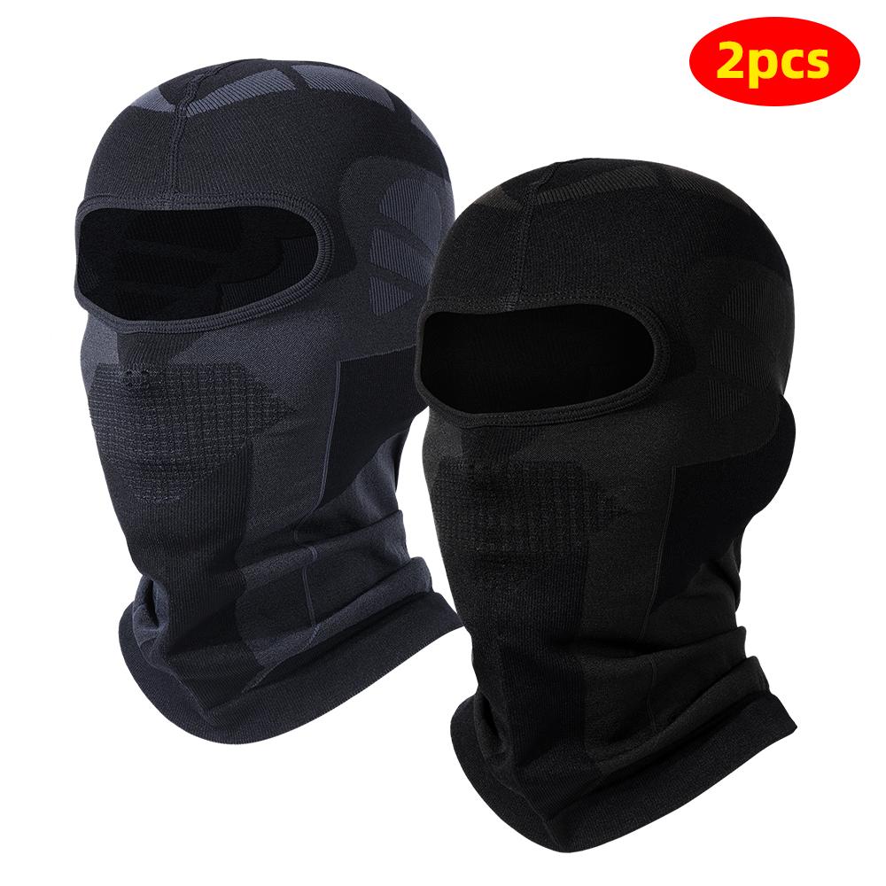 Winter Warme Sturmhaube Motorrad Vollgesichtsmaske Atmungsaktiv Ski Winddicht Helm-Innenfutter Sport Kapuzenmütze Radfahren Reiten Ski Kopfbedeckung
