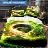3PCS Green Hero Printed Bedding Set For Bedroom Dormitory, Includes 1 Duvet Cover & 2 Pillowcases for All Seasons Home Decor Fan Gifts