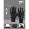 Winter Ski Gloves with Touch Screen, Fleece-Lined, Thickened, Warm, Waterproof, Windproof, Anti-Slip, Outdoor Rainproof for Cycling