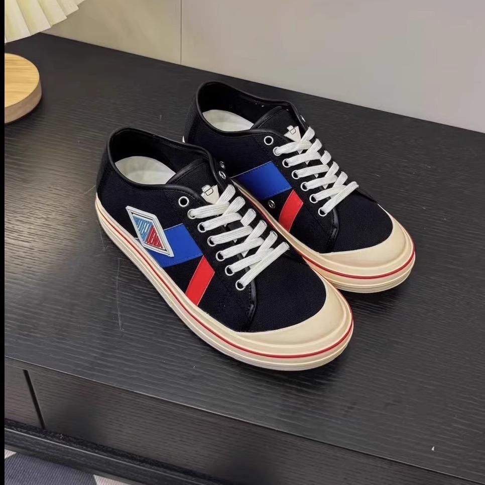 2025 autumn new low-top breathable men and women couples canvas shoes color matching board shoes versatile platform casual sports shoes