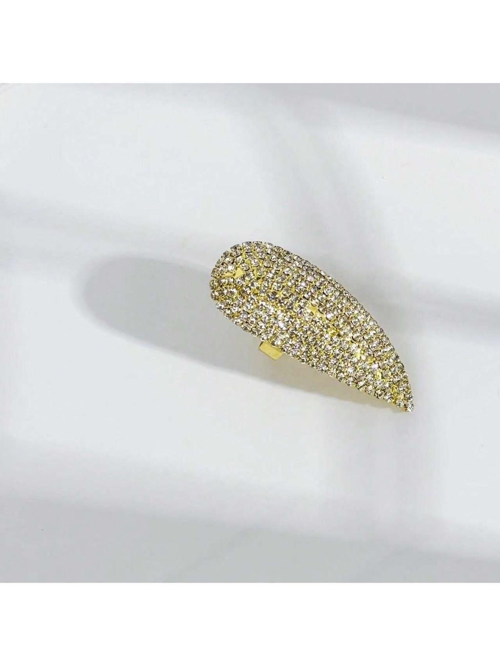 

Регулируемое кольцо «Капля воды» с кубическим цирконием для женщин, элегантный ювелирный аксессуар White Gold