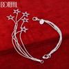 925 Sterling Silver Snake Chain Star Bracelet Wedding Jewelry