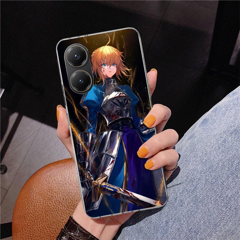 Fate Zero Stay Night Saber Phone Case For Xiaomi Poco X7 X6 X5 Pro F7 Ultra Redmi 15C 15 13C 13 12C 12 10 10A 10C 9 9A 9C 9T Cov