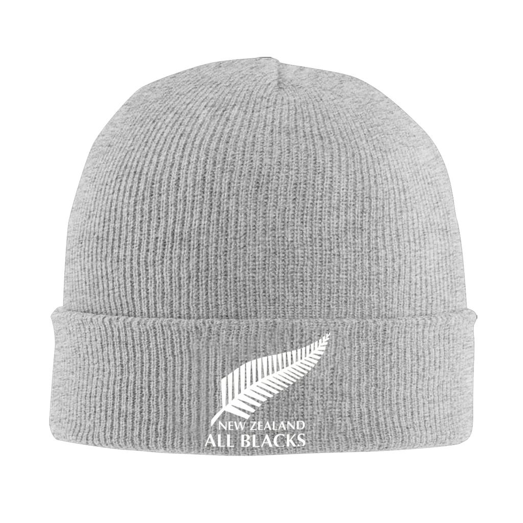 All Blacks Rugby Knitted Hat for Women Men Skullies Beanies Autumn Winter Hat Acrylic Warm Melon Cap