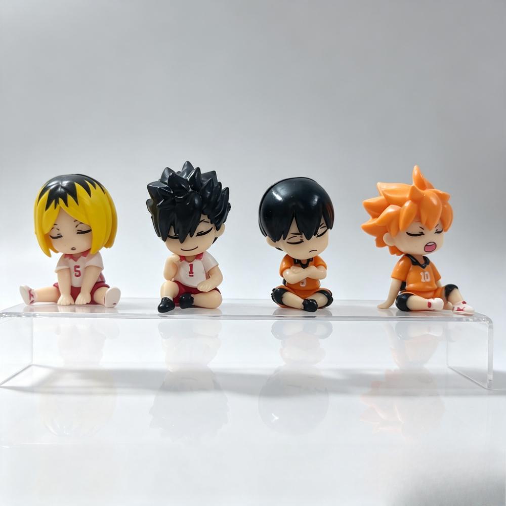 Haikyuu Mini Zittende Figuur PVC Anime Karakters Pop Bureau Ornament Auto Decor Verzamelsieraad Cadeau voor Anime Hobby Fans white