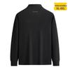 Men's Plus Size Zip Collar Long Sleeve T-Shirt