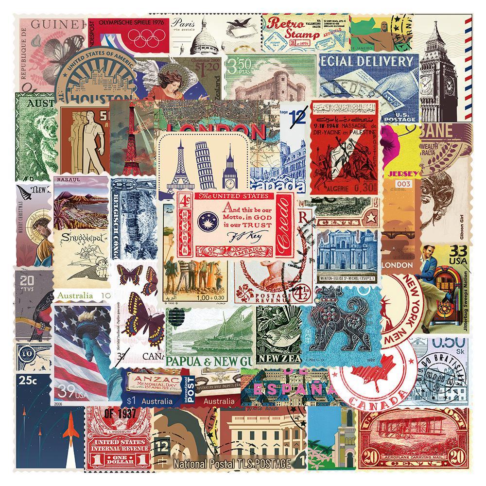 600 European & American Retro Stickers for Laptop, Journal, Phone Case, Thermos, DIY Decor