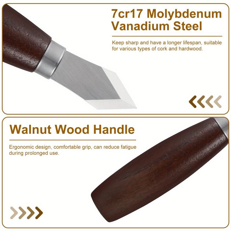 1 Stück Markiermesser mit Holzgriff Doppelseitig geschliffenes Holzbearbeitungs-Anreißmesser Mehrzweckklinge Holzanreißwerkzeug