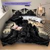 3pcs Castle Night Bedding Set, Includes 1 Comforter + 2 Pillowcases, Without Pillow Inserts, Soft Comfortable, Lightweight Breathable, Print