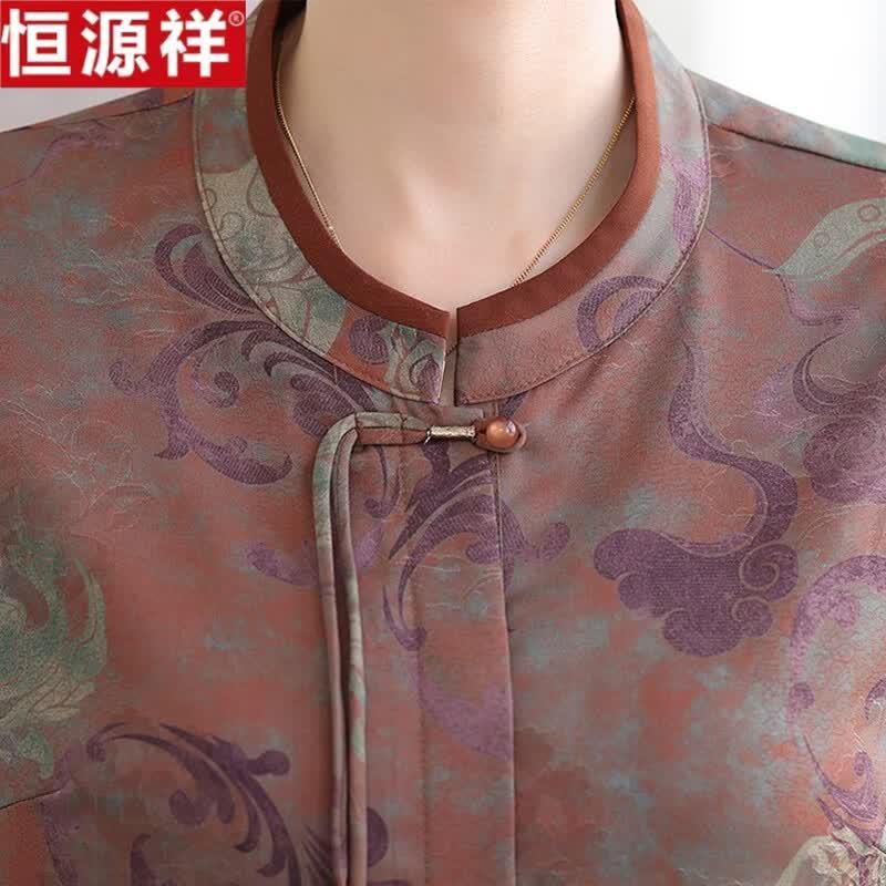 Hengyuanxiang New Chinese Style Printed Summer Shirt