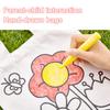 DIY Coloring Canvas Bag Cute Animal Plant Space Designs Kids Tote Reusable Shopping Tote for Children School Outing Picnic