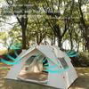 Tent Outdoor Automatic Portable Folding Camping Beach Quickly Open Camping Silver Glue Coating Thickened Rainproof