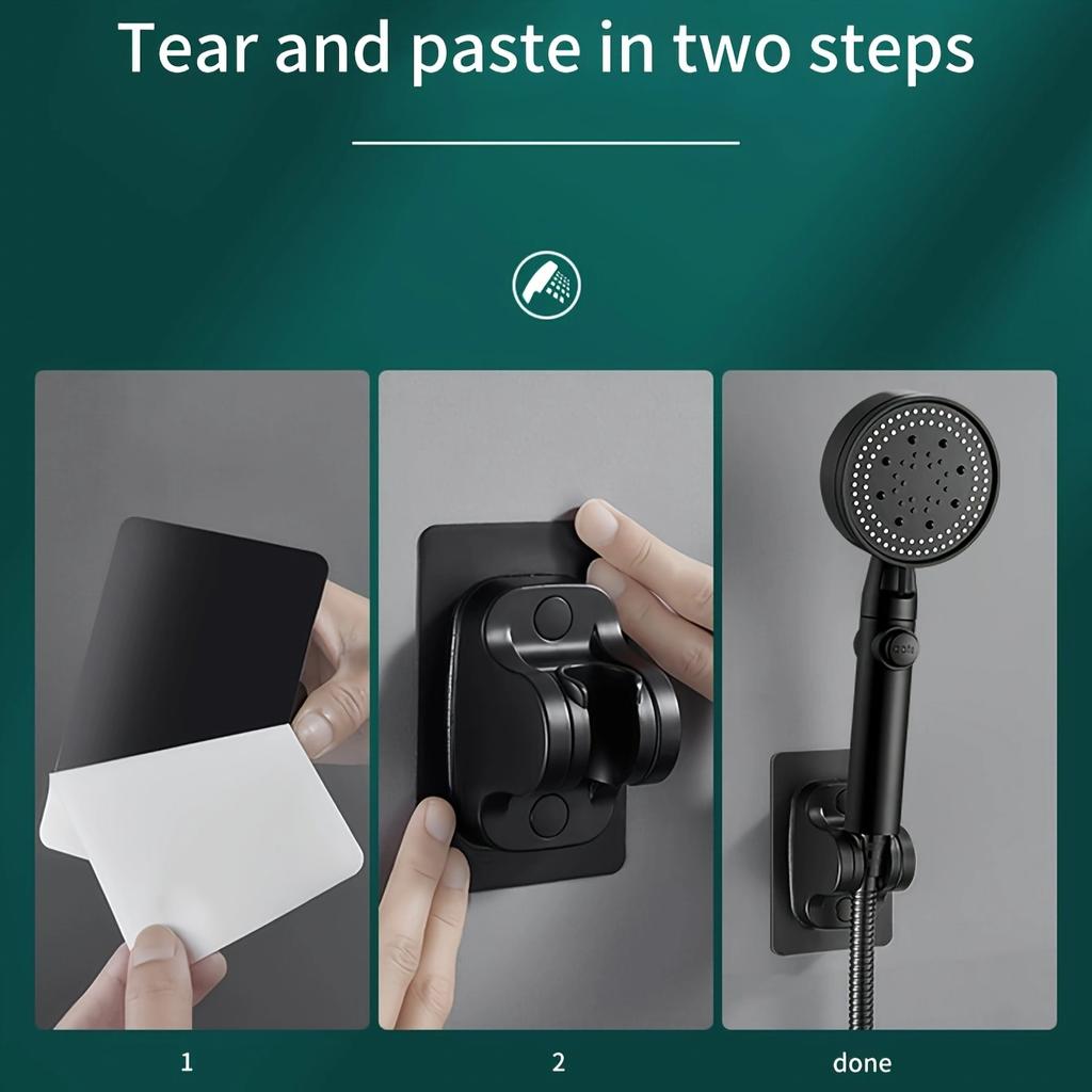 1PC ABS Shower Head Holder Strong Adhesive Waterproof Adjustable Shower Bracket Base Bathroom Universal Shower Head Support