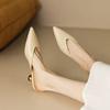 Fashion Ladies Shoes On Sale 2025 Closed Toe Women's Slippers Leopard Print Dress Sandals Women Pointed Toe Low Heel Slippers Zapatos