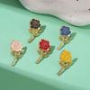 Exquisite Rose Enamel Pin Elegant Rose Pin Brooch Charm For Fashionable Women Attending Special Occasions