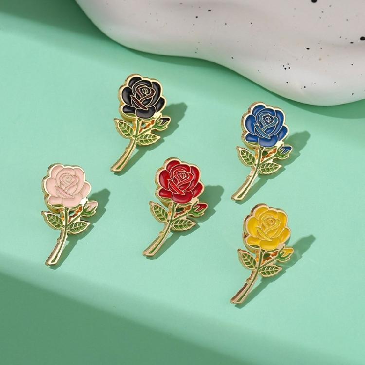 Exquisite Rose Enamel Pin Elegant Rose Pin Brooch Charm For Fashionable Women Attending Special Occasions