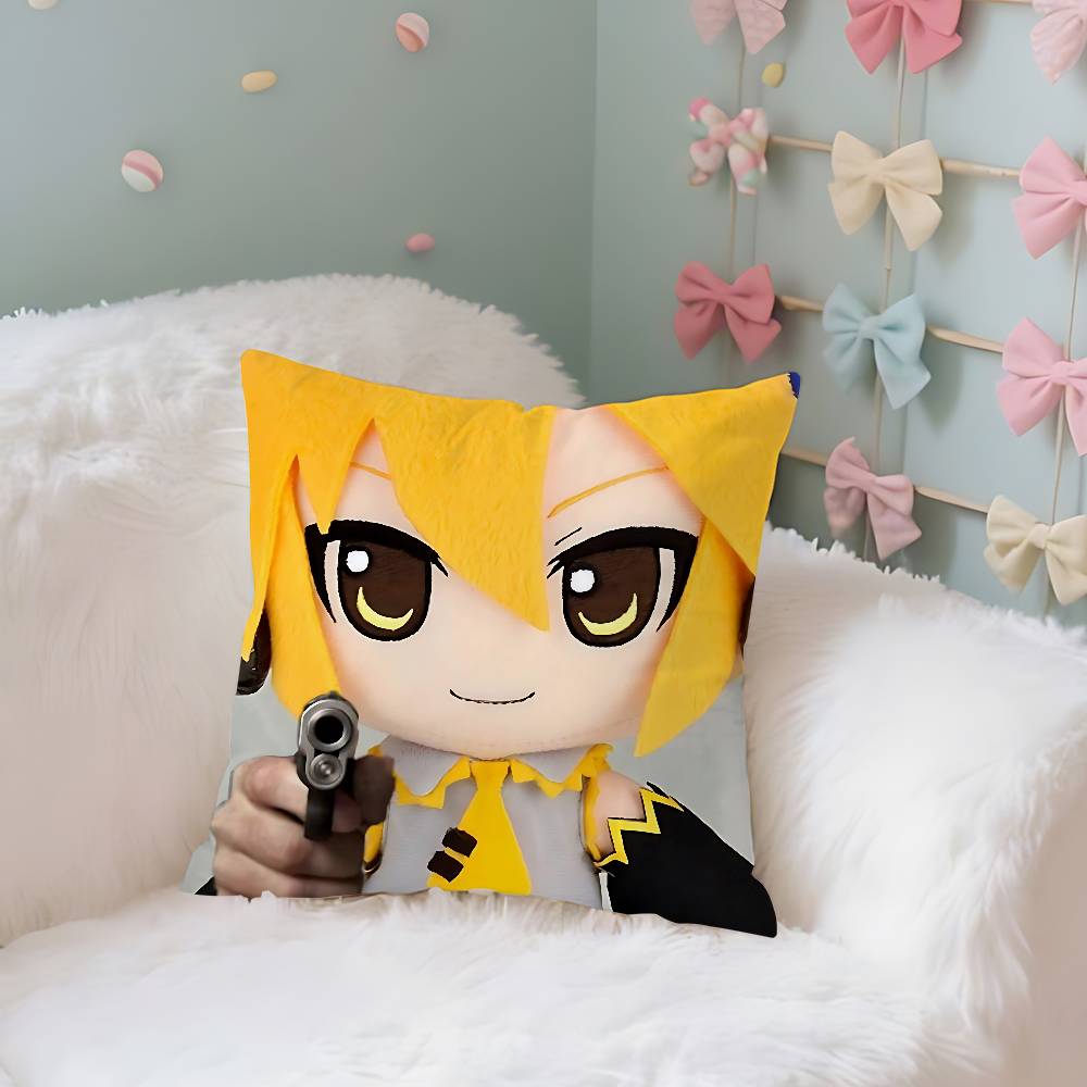 Virtual Singer A-Akita N-Neru Case Plush Fabric Soft Pillowcase Double Sided Print Cushion Cover Household Gifts