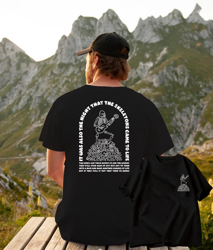 Skeletons Came To Life T Shirt Summer Tracksuit Mens Round Neck Pullover Shortsleeved Tops Casual Sportswear Trendy Streetwear
