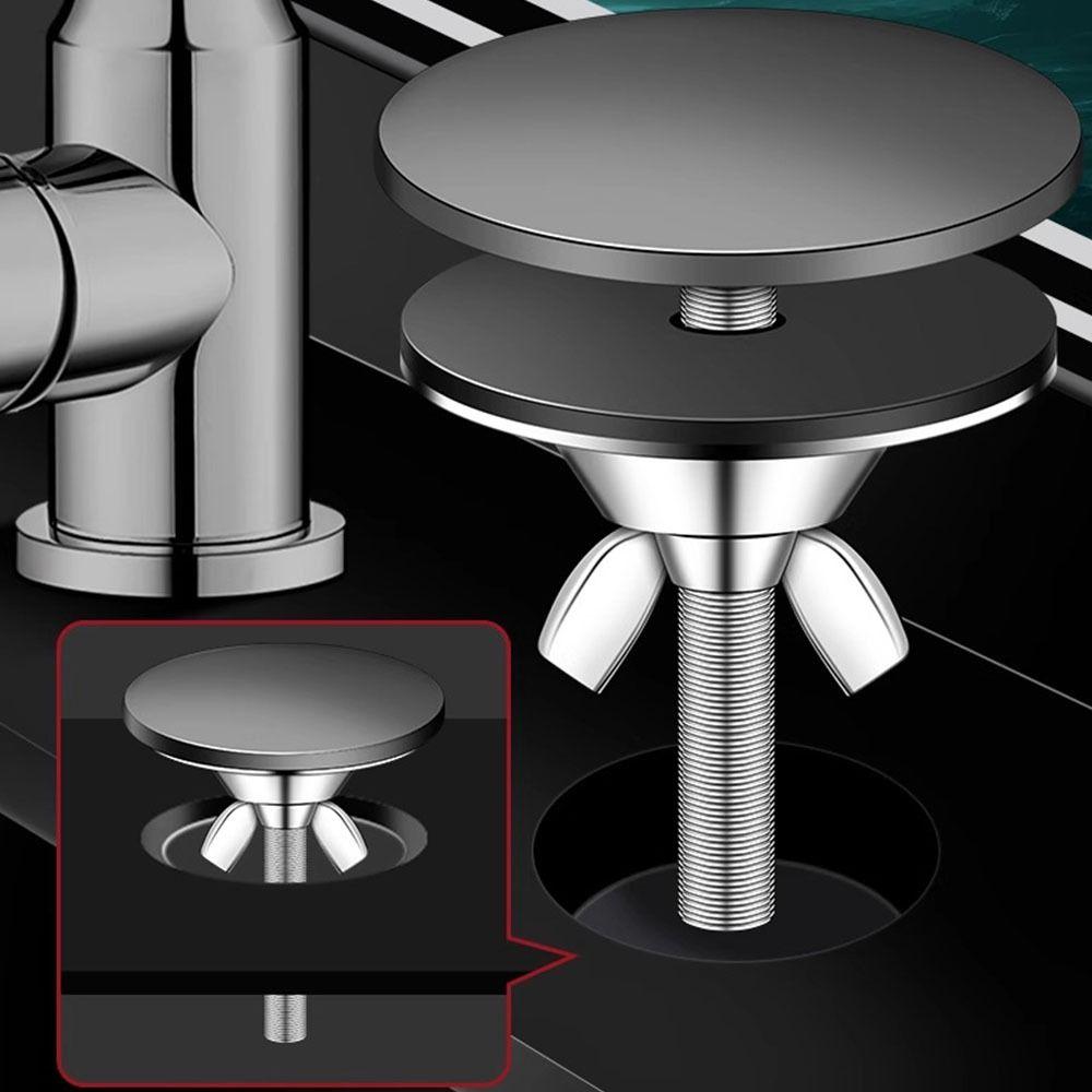 Sturdy Construction Sink Tap Hole Cap Black Color Kitchen Sink Hole Plug Sink Installation