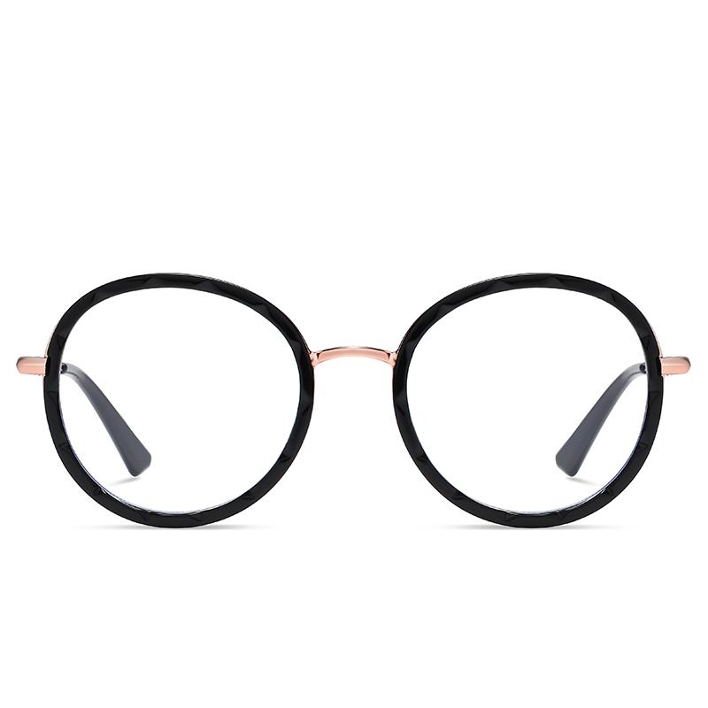 0 -0.5 -0.75 To -6.0 Round Myopia Glasses With Prescription 1.56 Aspheric Blue Blocking Light Student Computer Optical Spectacles