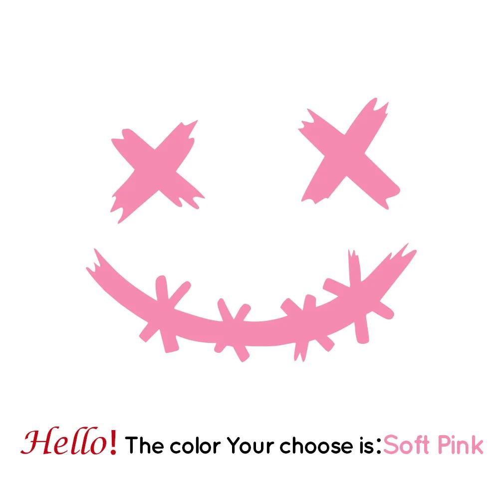 Motorrad Helm Aufkleber Auto Reflektierende Wasserdichte Lächeln Gesicht Aufkleber Motocross Auto Hinten Fenster Personalisierte Aufkleber