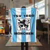 1PC TSV 1860 Munich Patterned Flannel Blanket Suitable For All Seasons for Home Decor Warmth and Comfort Gifts Holiday Present