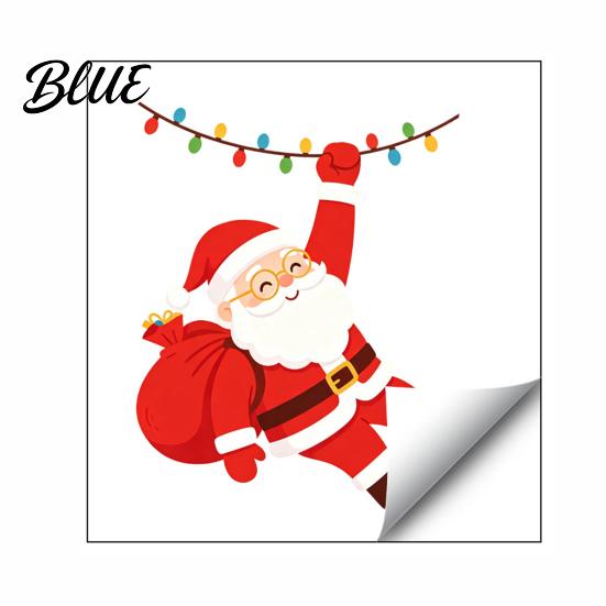 Christmas Home Ornament Santa Claus On Swing Switch Sticker Decorative PVC Wall Decal Plate Covers Removable Self-adhesive Light Cover for Bedrooms