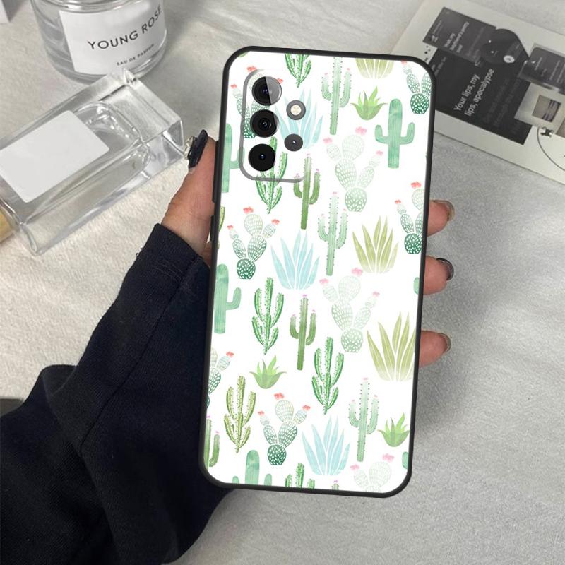 Cactus Pattern Case For Samsung Galaxy A56 A36 A16 A33 A13 A23 A52 A32 A12 A54 A34 A14 A53 A15 A35 A55 A17