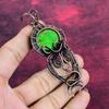 Copper Green Turquoise Pendant Copper Wire Wrapped Jewelry Real Gemstone Pendant