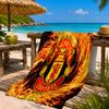 Flaming Manchester Beach Towel Microfiber Beach Towel, Lightweight and Quick-Dry, for Summer Travel, Swimming Pool Fan Birthday Gift