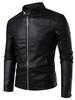 Men's Stand Collar PU Leather Motorcycle Jacket - Spring/Autumn Style