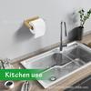 Bamboo Toilet Paper Holder Wooden Self-adhesive Roll Holder Toilet Bathroom Roll Holder Bathroom Towel Rack