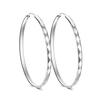 1 Pair Hoop Earrings Shiny Rhombus Texture Women Large Hiphop Round Dangle Earring Jewelry