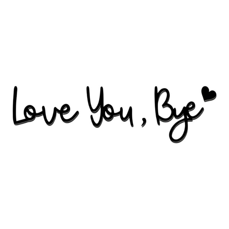 Retro Love You Bye Wall Decors Love You Bye Acrylic Sign for Home Coffee Wall Art Gift to Express Warm for Your Family