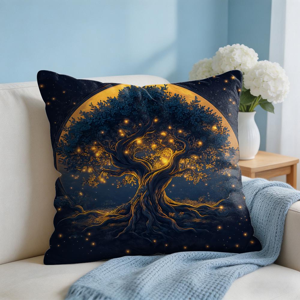 Tree Of Life Abstract Cushion Cover Square Pillow Bedroom Sofa Leisure Comfort Living Room Home Decoration X