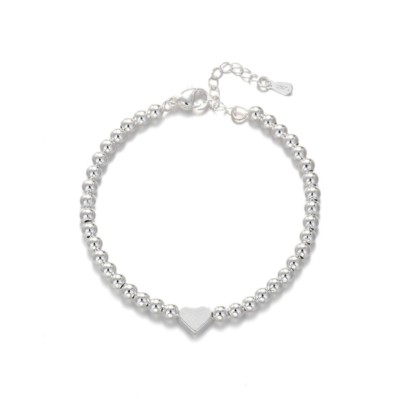 

Круглая бусина Любовь Студентка Стойка Геометрическая Трехмерная Любовь Рука Ювелирные Изделия серебряный