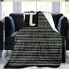 Pi Number Math-Themed Flannel Blanket - Cozy Pi Day Gift for Students Teachers Mathematicians
