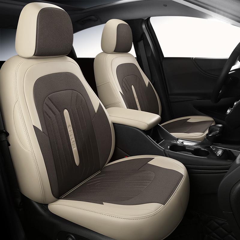 Chevrolet Malibu XL Seat Cushion: Full Surround, Leather & Linen, Four-Season Cover for 5-Seater