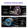 1Pcs Car Air Outlet Fan USB Cooling Fan With Color Changing Light 3 Speed Fan Car Rear Seat Heat Dissipation Car Accessories