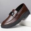 Casual Men's Shoes Doudou Shoes Men's Autumn New Breathable Soft Leather Soft Sole One Pedal Driving Casual Leather Shoes
