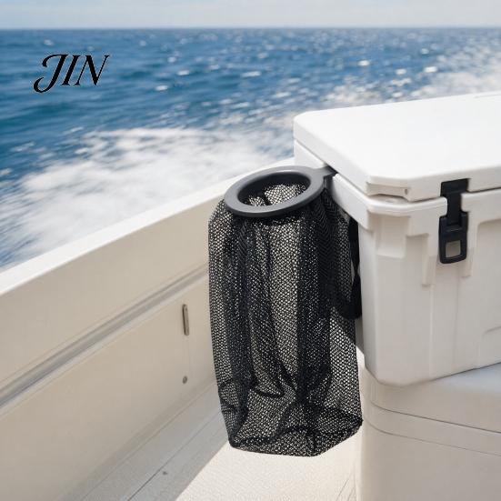 Cooler Trash Bag Outdoor Attachment, No Tools Required Accessory Can Accessory, Portable Mesh Holder for Boats, Fishing, Camping Durable