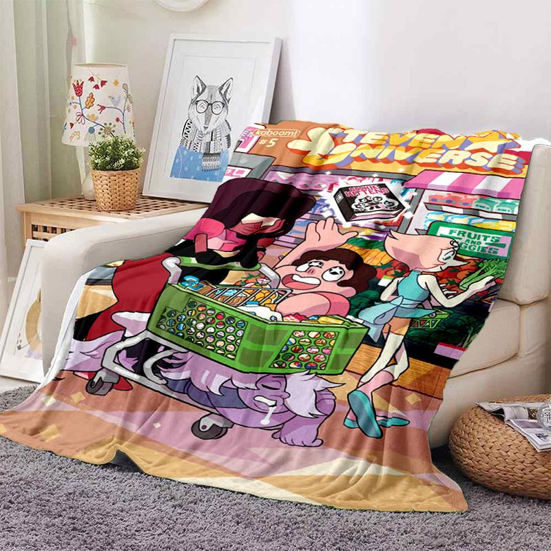 Soft Warm Anime Curly Hair Steven Universe Living Room Sofa Cover Carpet for Beds Decoration and Picnic Blanket for Kids