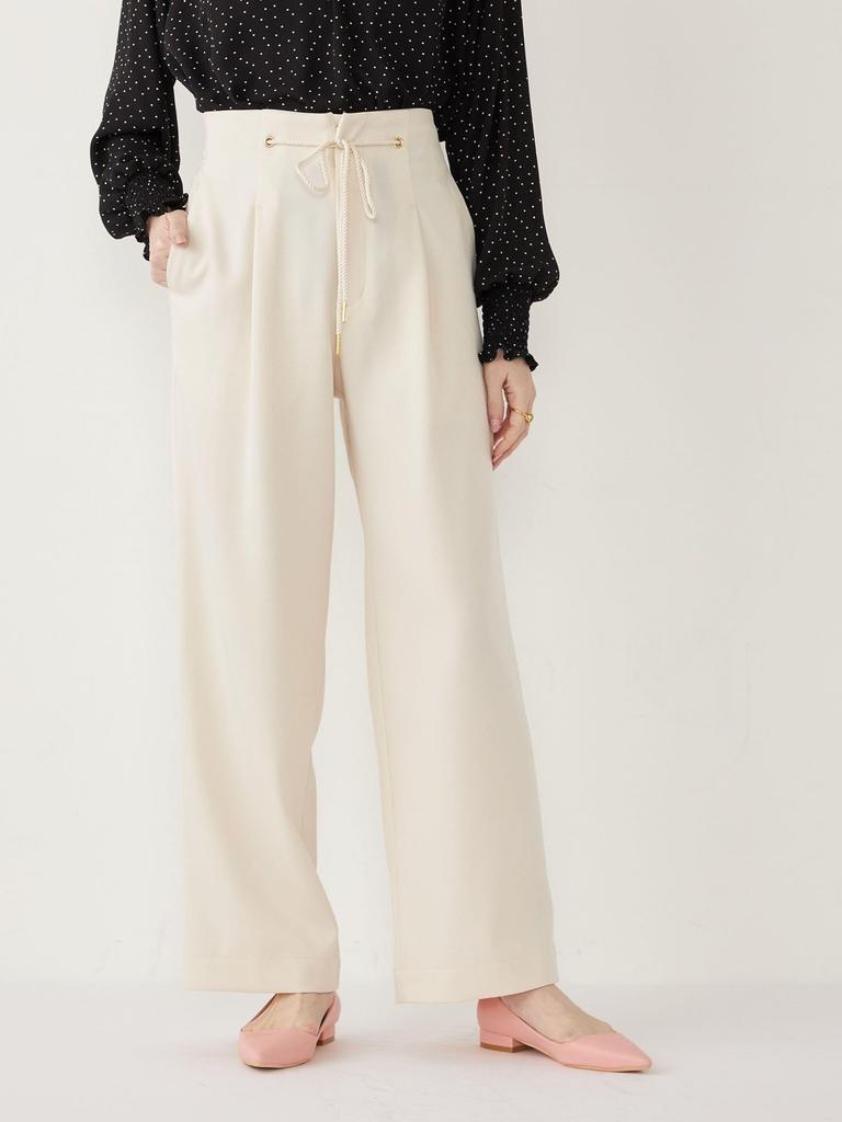 Ships Colors Women's Wool-Like Easy Pants, Hand Washable, Off-White, Size M, 223180008